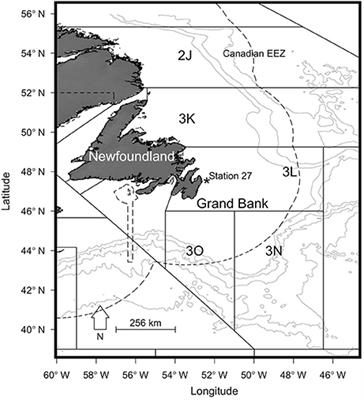 Explanatory Power of Human and Environmental Pressures on the Fish Community of the Grand Bank before and after the Biomass Collapse